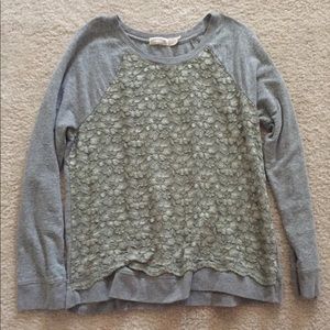 Green Long-Sleeved Shirt w/ Green Lace on Front
